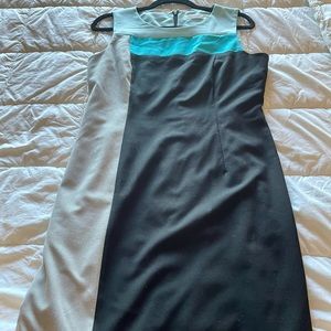 Color Block Calvin Klein Sheath Dress